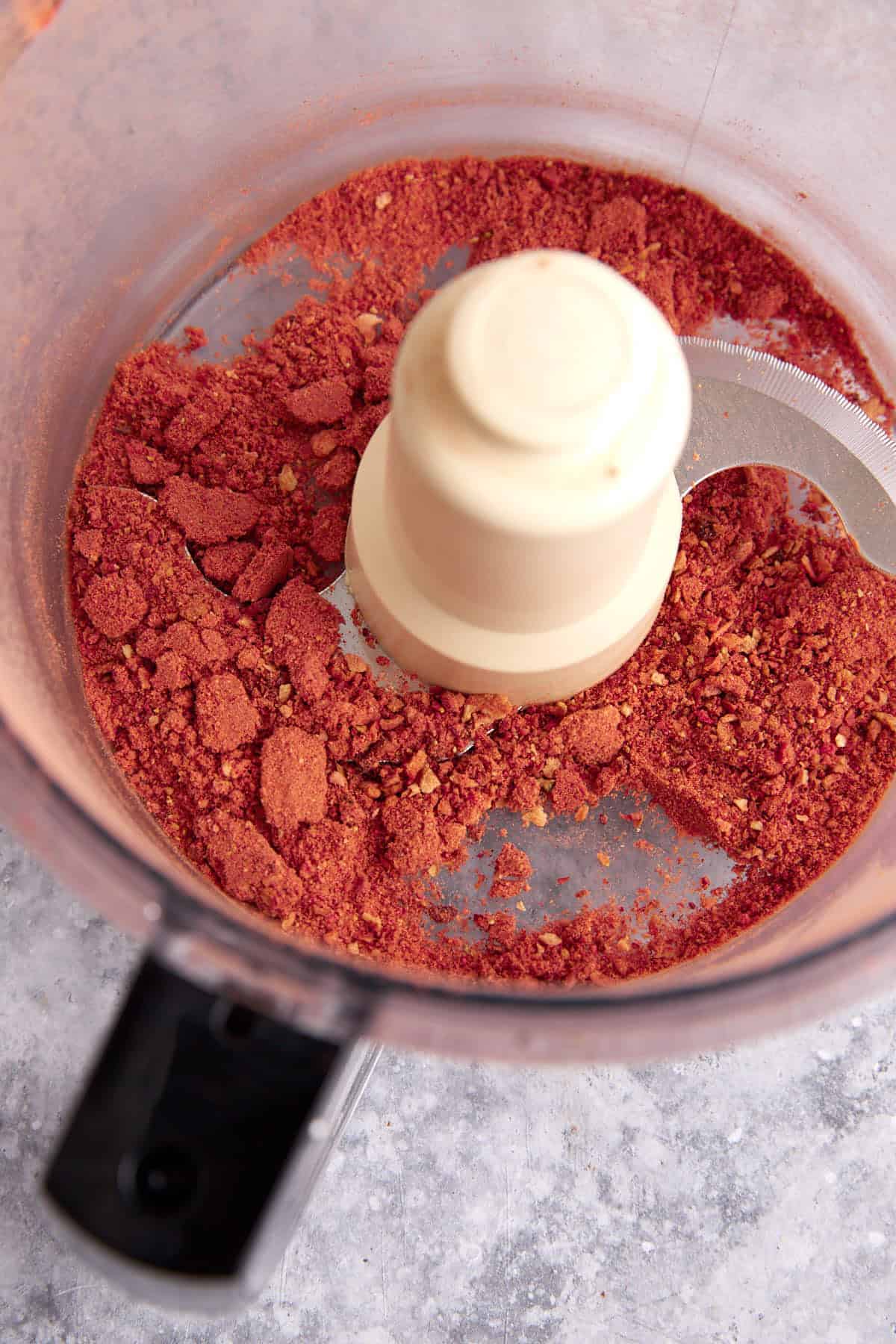 processed dried strawberries.