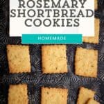 Buttery Orange Rosemary Shortbread Cookies top view.
