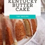 Kentucky Butter Cake sliced.