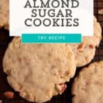 Almond Sugar Cookies close-up.