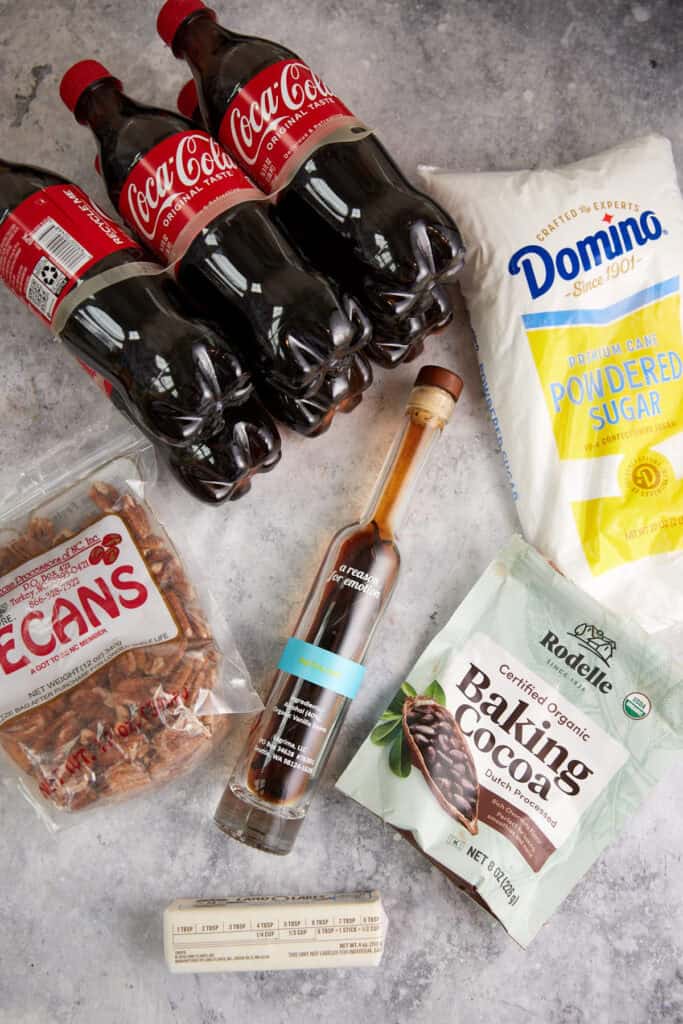Ingredients for the chocolate icing.