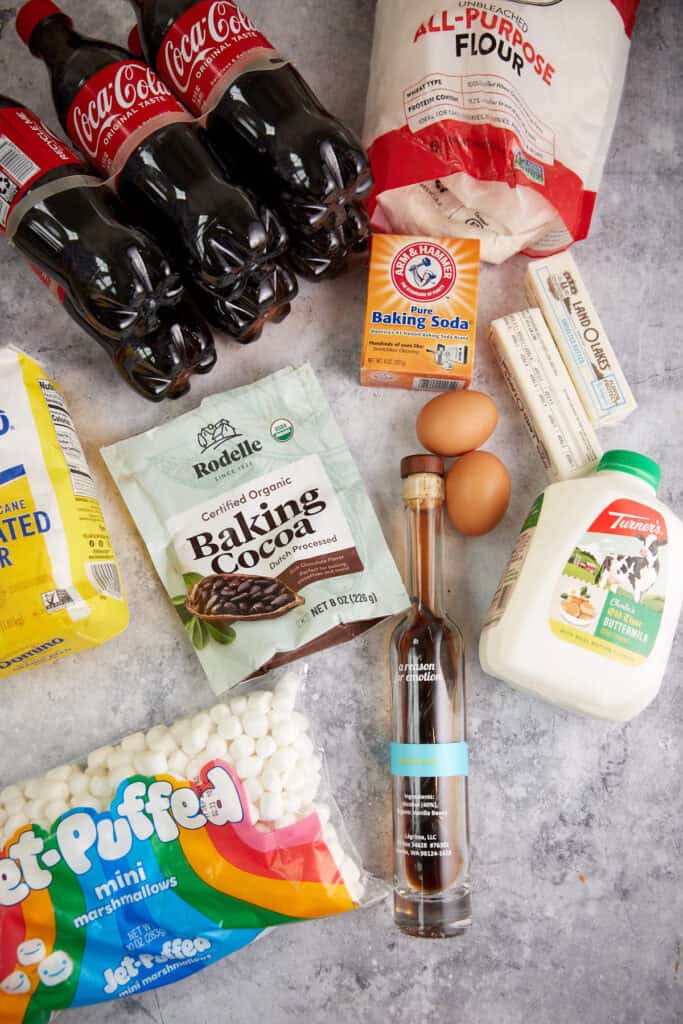Ingredients for the cake batter.