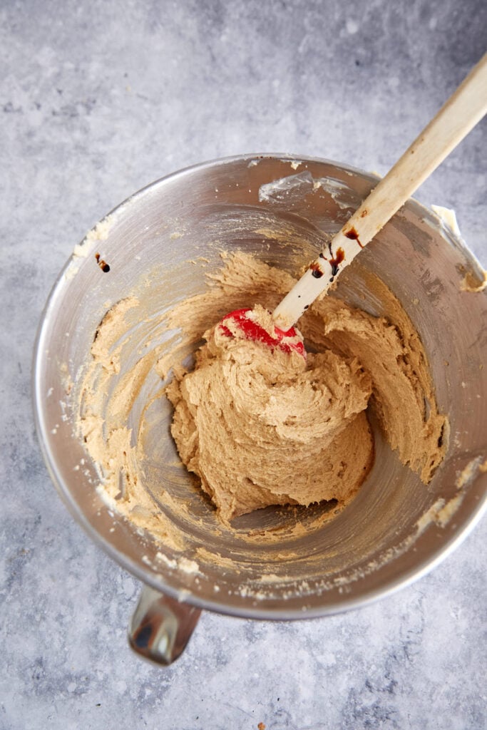 A bowl of cookie dough.