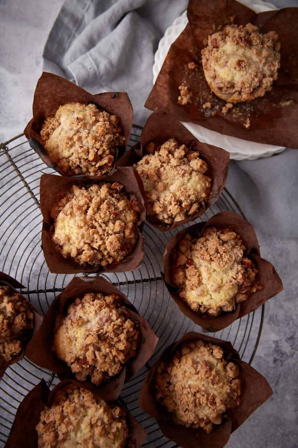Fresh Rhubarb Streusel Muffins With Cream Cheese - Easy Southern Desserts