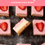 Strawberry Cheesecake Bars cooling down.