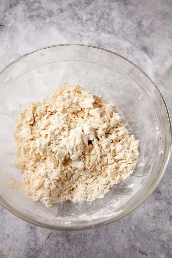 Dry ingredients mixed with wet.