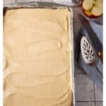 Apple Sheet Cake top view.