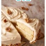 Banana Layer Cake sliced.