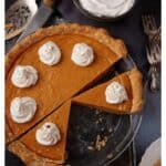 Sweet Potato Pie whole sliced.