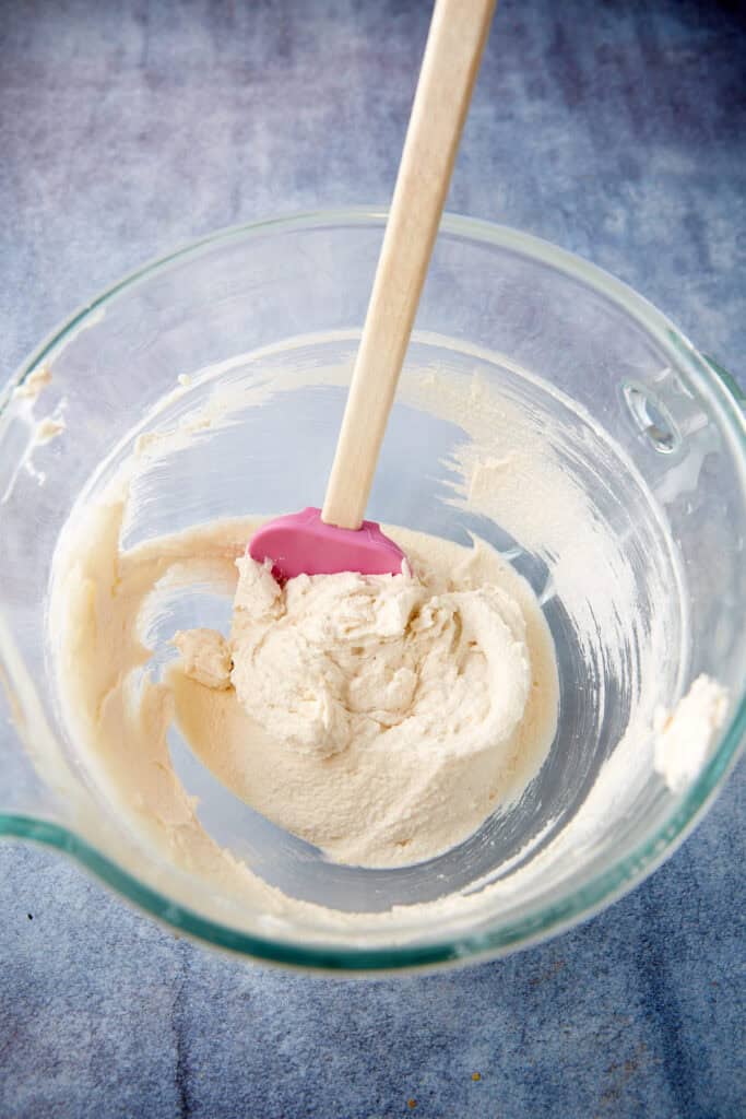 Sugar and butter creamed together.