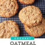 Oatmeal Coconut Cookies spread out.