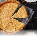 Coconut Custard Pie sliced.