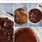 Pinterest collage with text overlay for Chocolate Fudge Frosting – No Powdered Sugar
