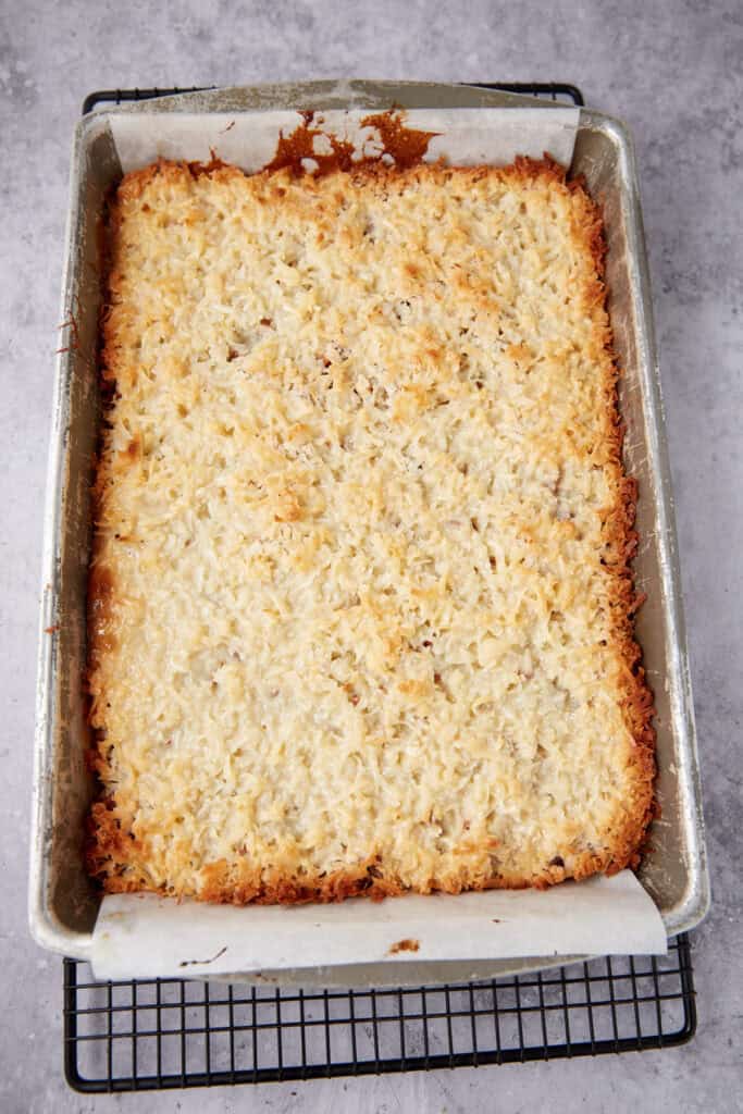 hello dolly bars after being baked.