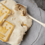banana pudding topped with chessman.