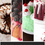 Pinterest collage with text overlay for bundt cakes
