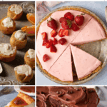 Pinterest collage with text overlay for cream cheese treats