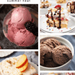 Pinterest collage with text overlay for easy cold desserts