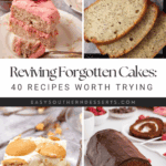 Pinterest collage with text overlay for forgotten cakes