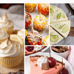 Pinterest collage with text overlay for fruit desserts