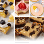 Pinterest collage with text overlay for mini desserts