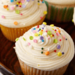 lemon cupcakes with cream cheese frosting.