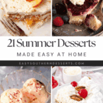 Pinterest collage with text overlay for summer desserts