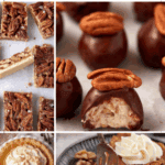 Pinterest collage with text overlay for father's day desserts