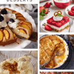 Pinterest collage with text overlay for classic Southern desserts