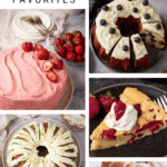Pinterest collage with text overlay for summer cake favorites