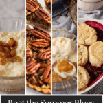Pinterest collage with text overlay for comforting desserts