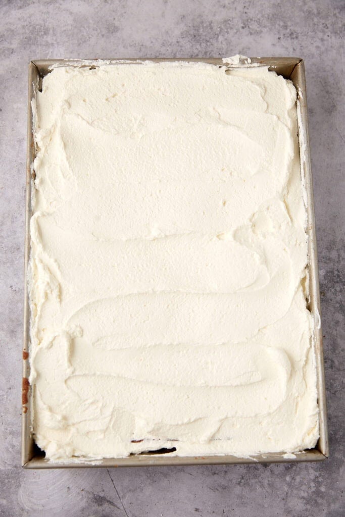 heath bar cake with only the whipped topping.