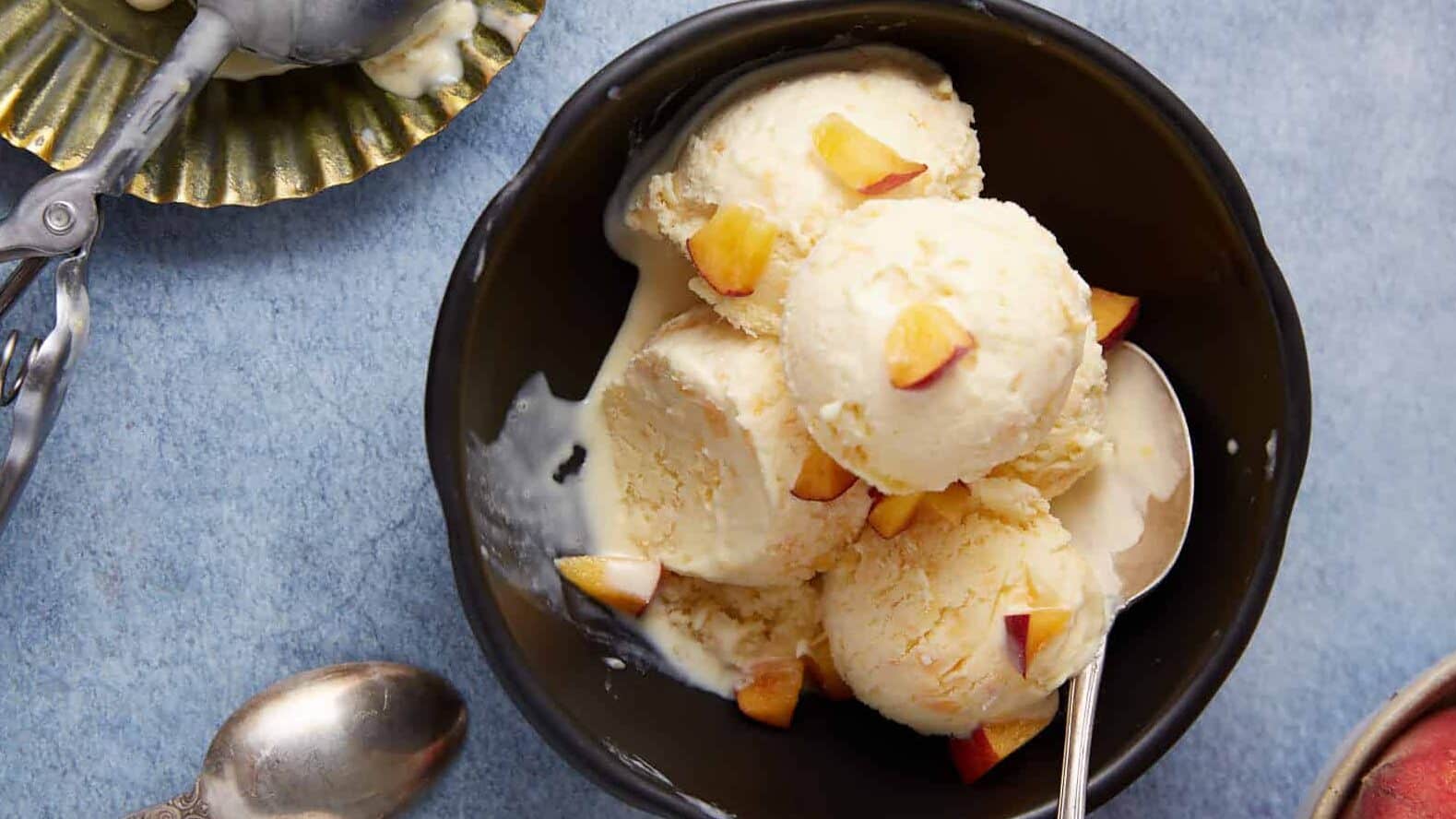 Sweet peach ice cream.