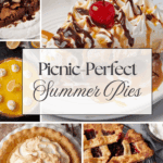 Pinterest collage with text overlay for summer pies
