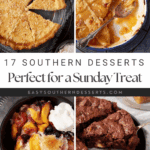 Pinterest collage with text overlay for Southern desserts