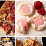 Pinterest collage with text overlay for mini desserts