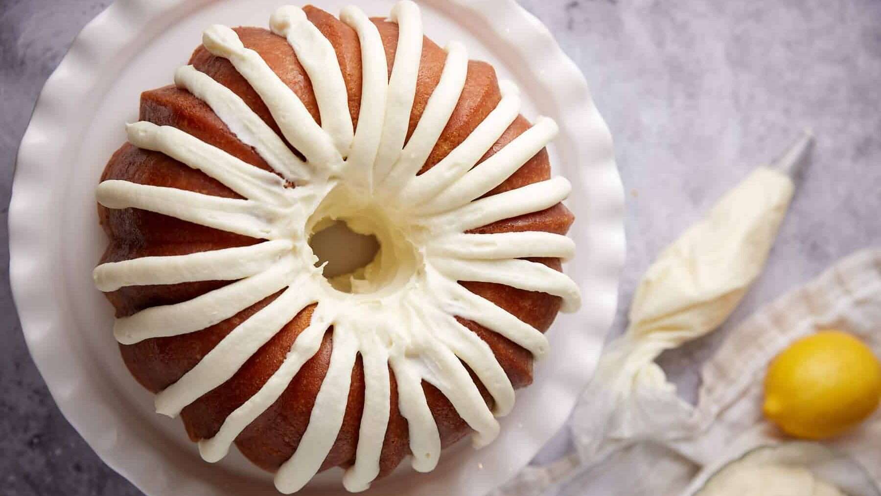 Lemon Bundt Cake with Lemon Glaze and Lemon Cream Cheese Frosting
