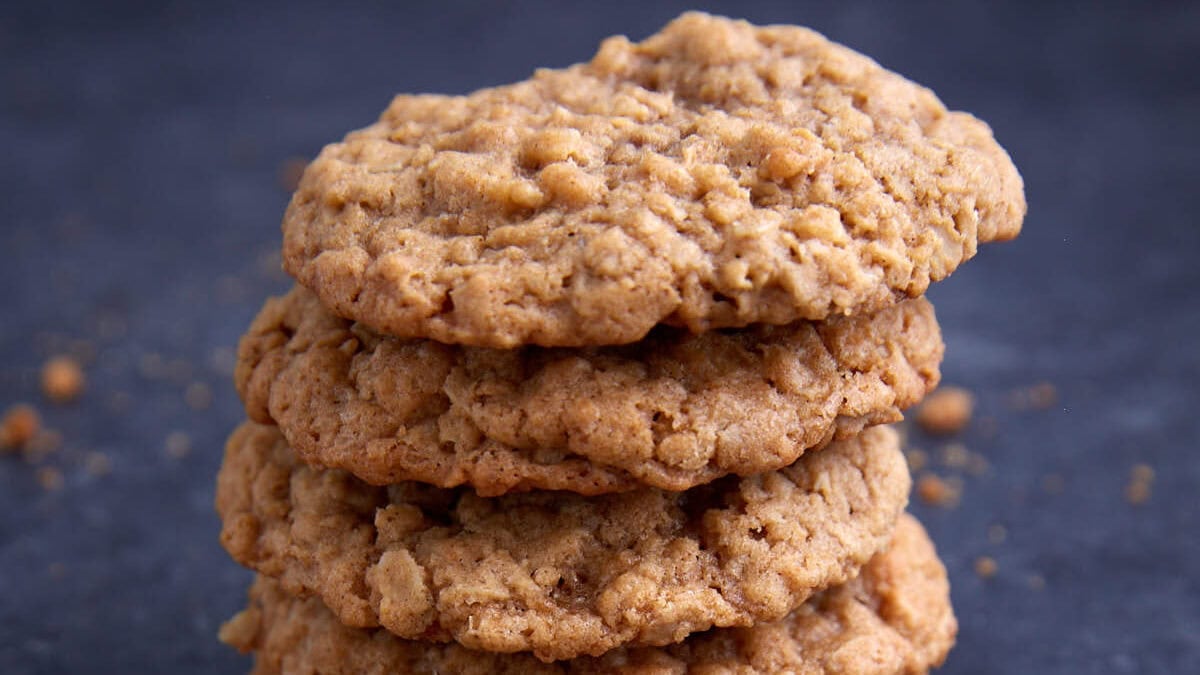 A stack of Rice Krispie cookies.