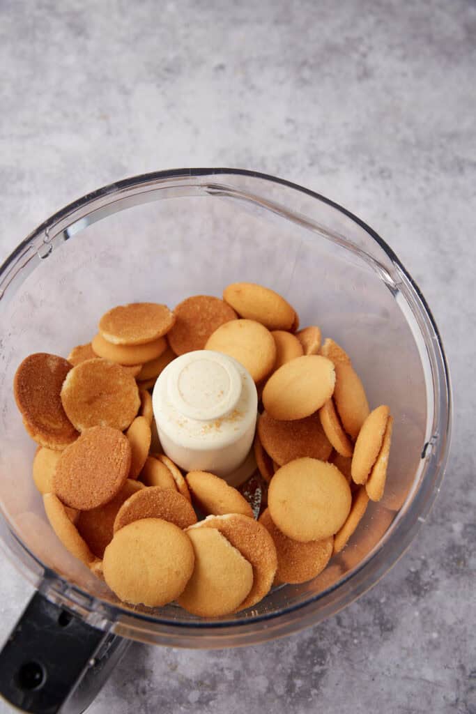 vanilla wafers in a food processor.