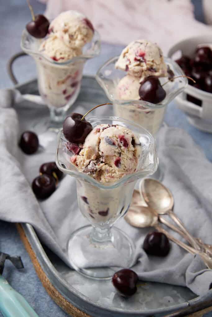 Creamy Cherry Garcia–Style Ice Cream with Dark Chocolate - Easy