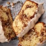 Slices of cinnamon swirl bread.