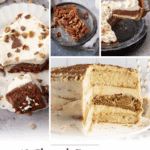 Pinterest collage with text overlay for church basement desserts