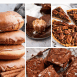 Pinterest collage with text overlay for fall desserts