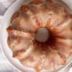 A butter cake on a platter.