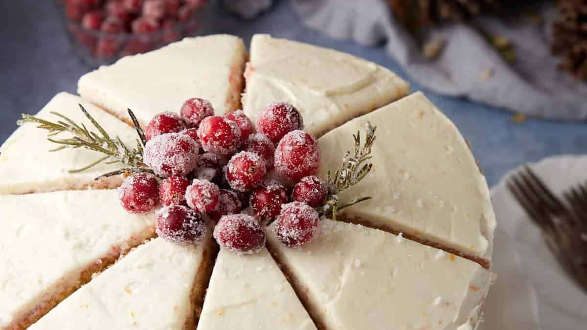 Moist Cranberry Cake with Homemade Cranberry Filling