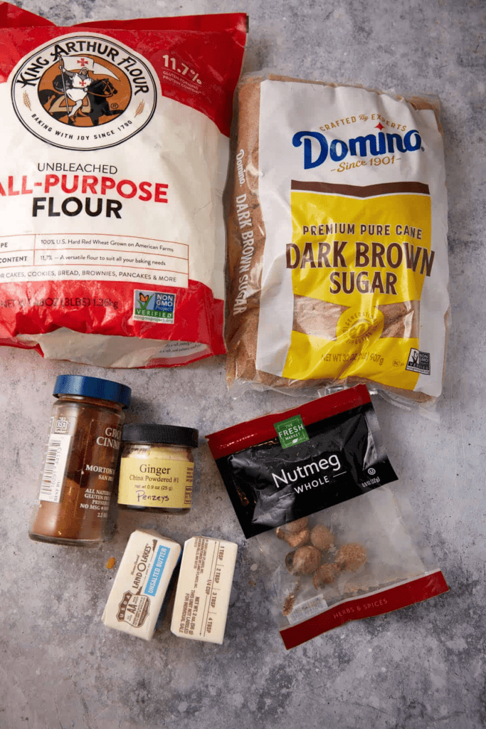 Ingredients for streusel.
