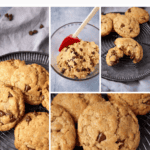 Pinterest collage with text overlay for Toffee Chocolate Chip Cookies with Potato Chips