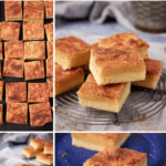 Pinterest collage with text overlay for Layered Snickerdoodle Bars with a Honey Filling (1)