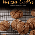 Molasses Crinkles on a wire rack.